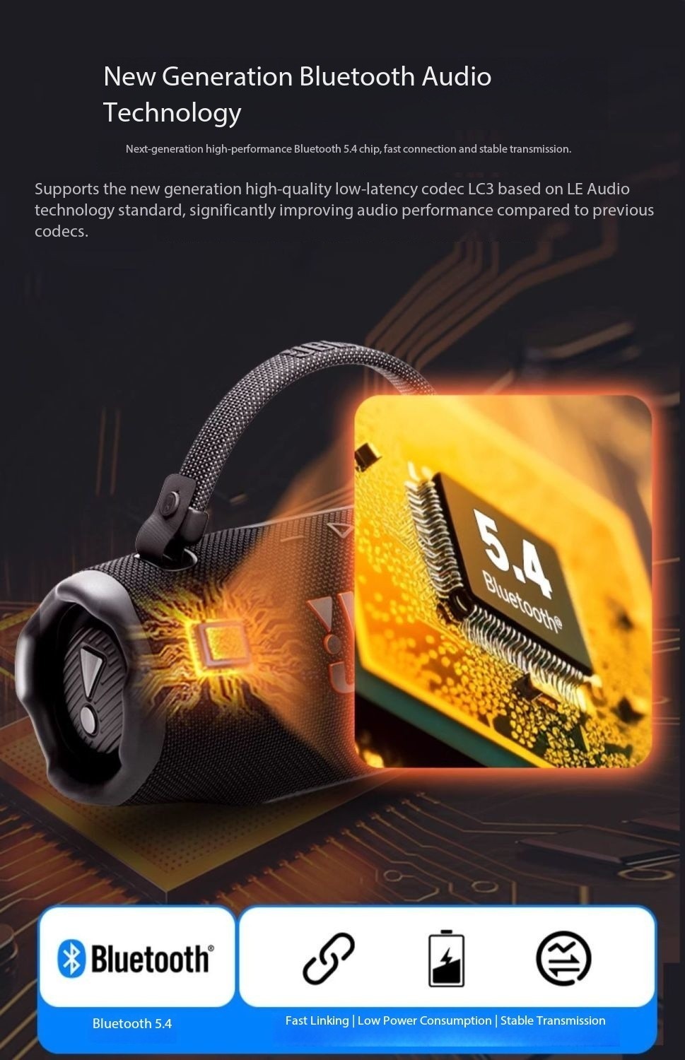 JBL CHARGE6 Music Shockwave 6th Generation Dustproof and Waterproof Bass Speaker
