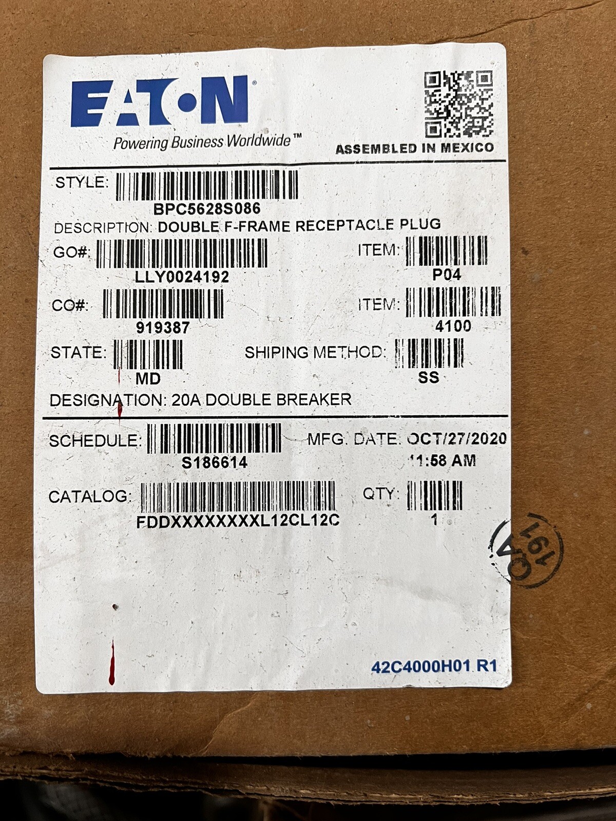 New Eaton FDDXXXXXXL12CL12C