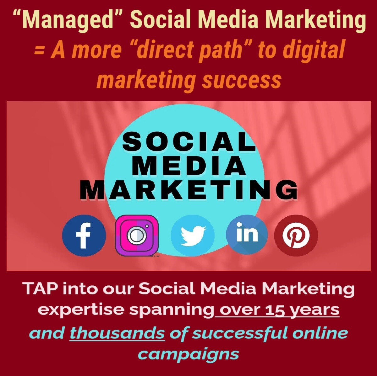 Social Media Marketing Management Service (Grow + Influence + Boost Sales)