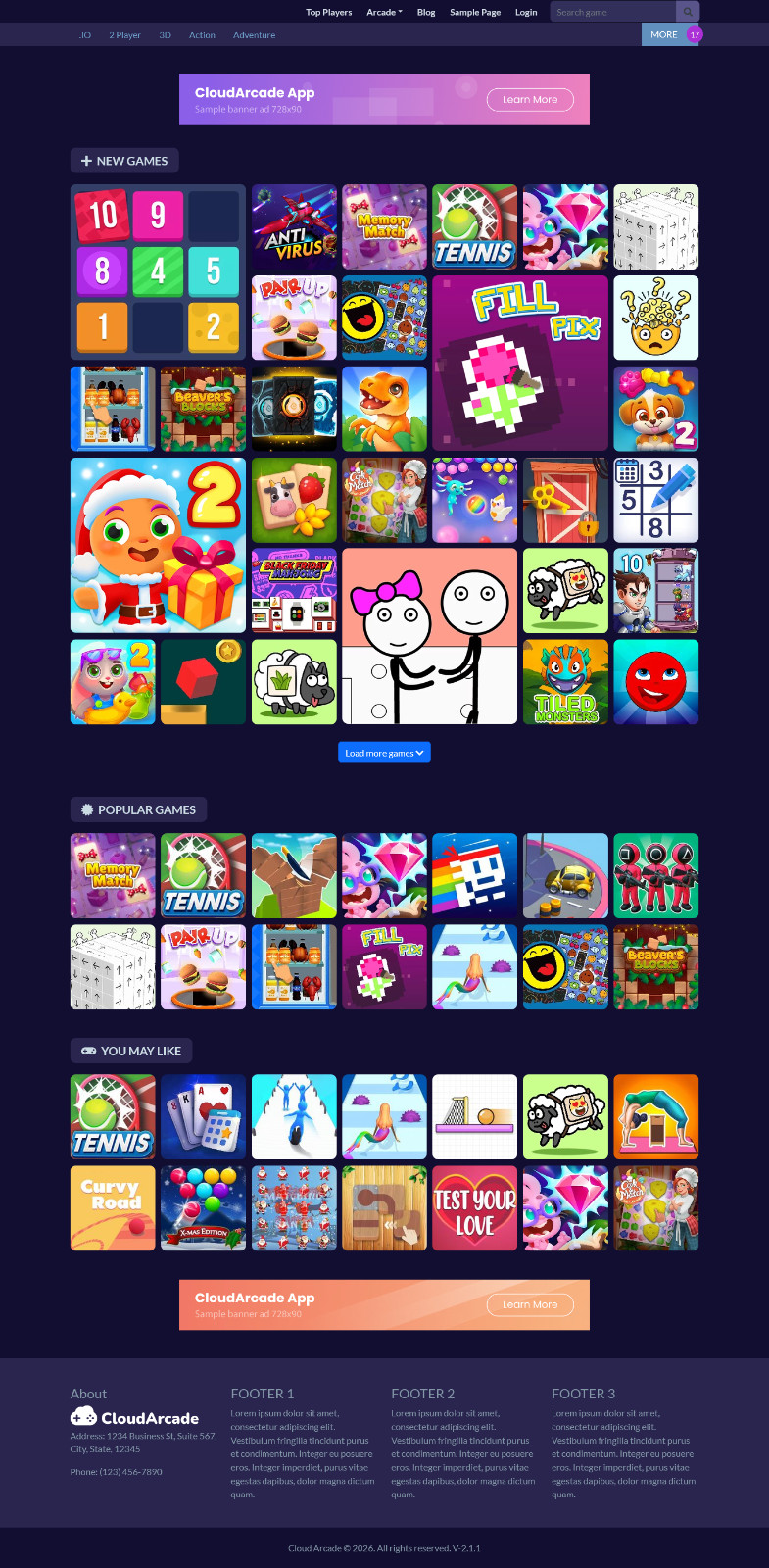 GameCloud – HTML5 Web Game Portal CMS | PHP Gaming Website Project + Support