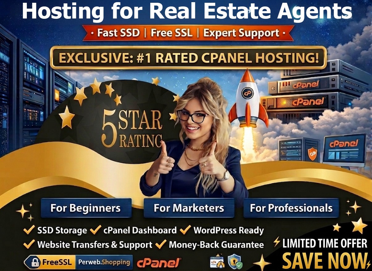 Hosting for Real Estate Agents – 🏡 Fast SSD | Secure | Unlimited – $14.99/Year!