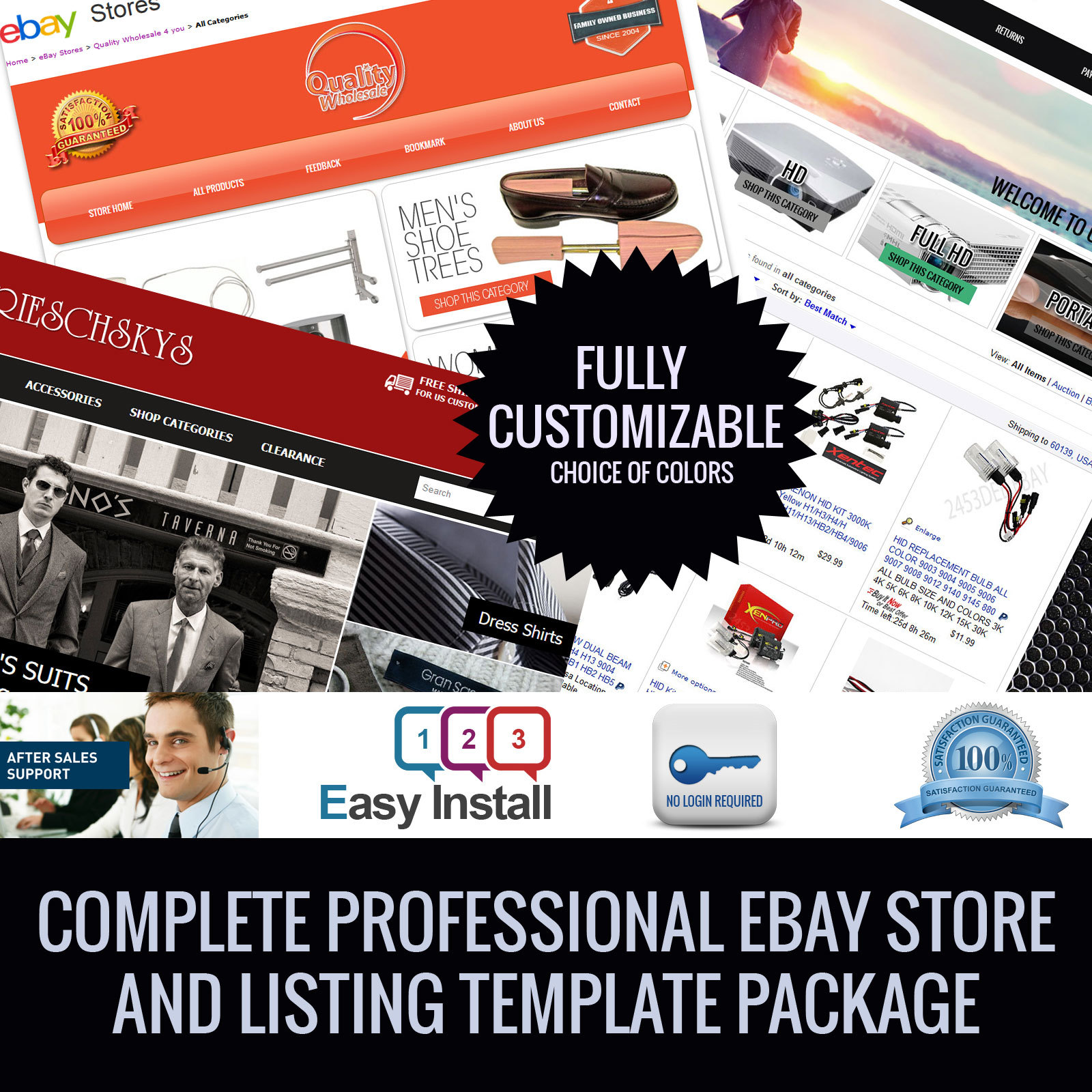 Professional Ebay Store / Shop & Ebay Listing Template Package Full Dynamic 2021