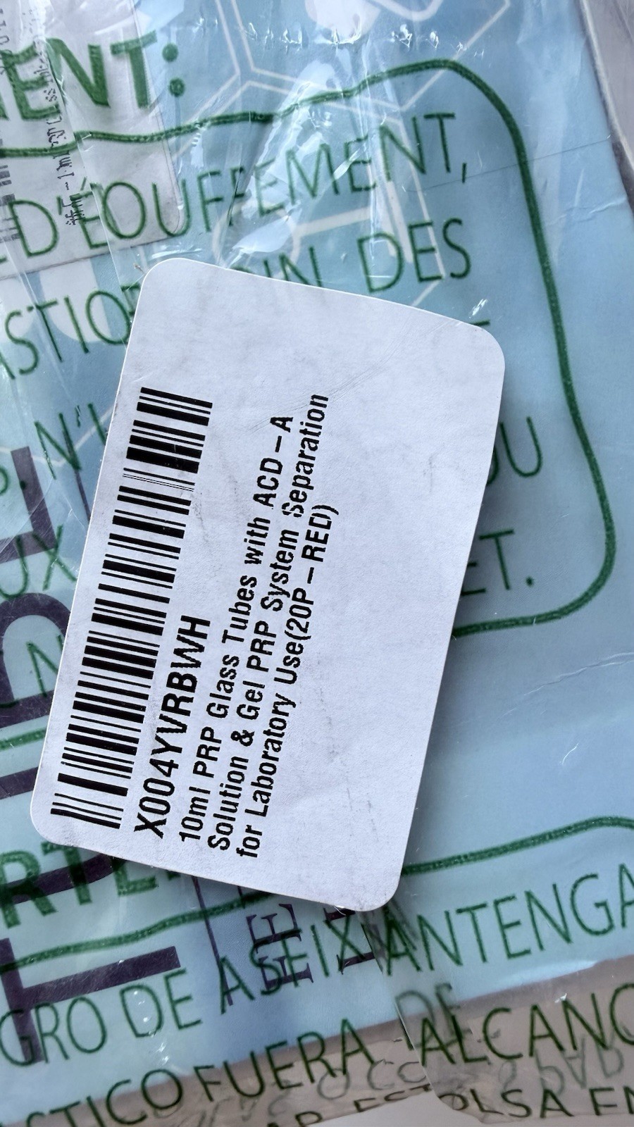 10ml Glass Separation Tubes 20pc New Sealed