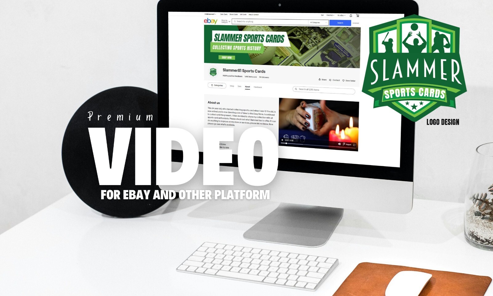 Ebayvorlage 2024 Verkaufsvorlage Responsive Template Design Orange + free Editor