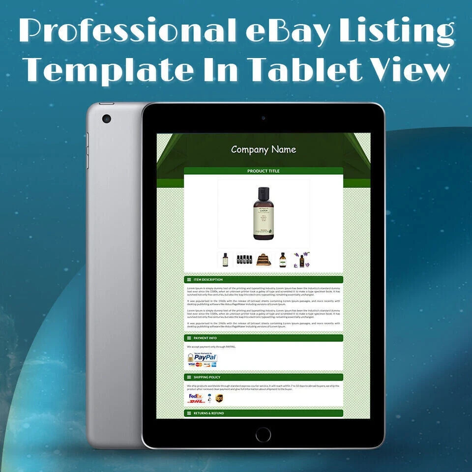 eBay Templates Mobile Responsive eBay Listing Auction Template 2026 Compatible