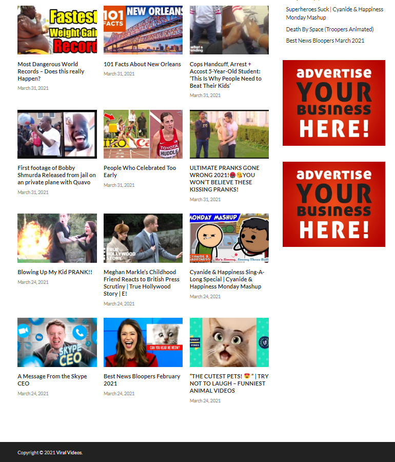 100 % Automated self updating video website Free Hosting / Setup