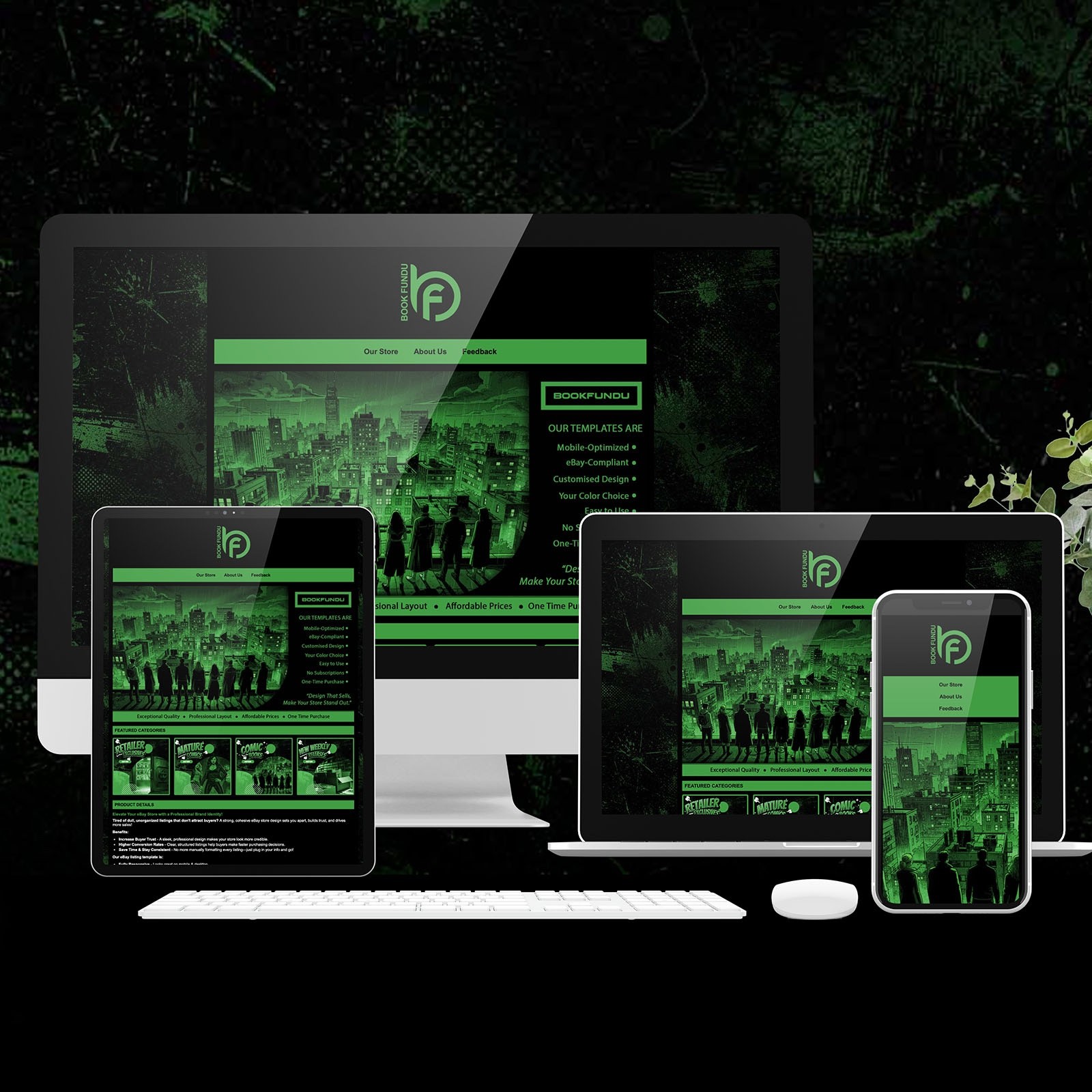 eBay Template for Comic, Manga & Graphic Novel Stores | Responsive HTML Template