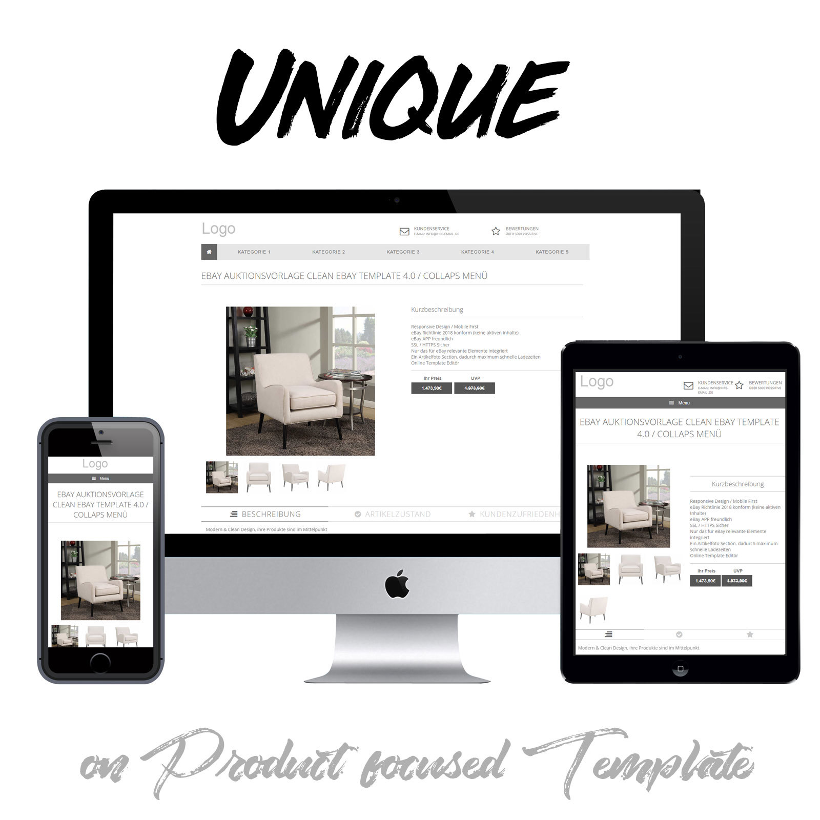 ebay Template, Store and Listing Template, eBay html template, FREE LOGO DESIGN