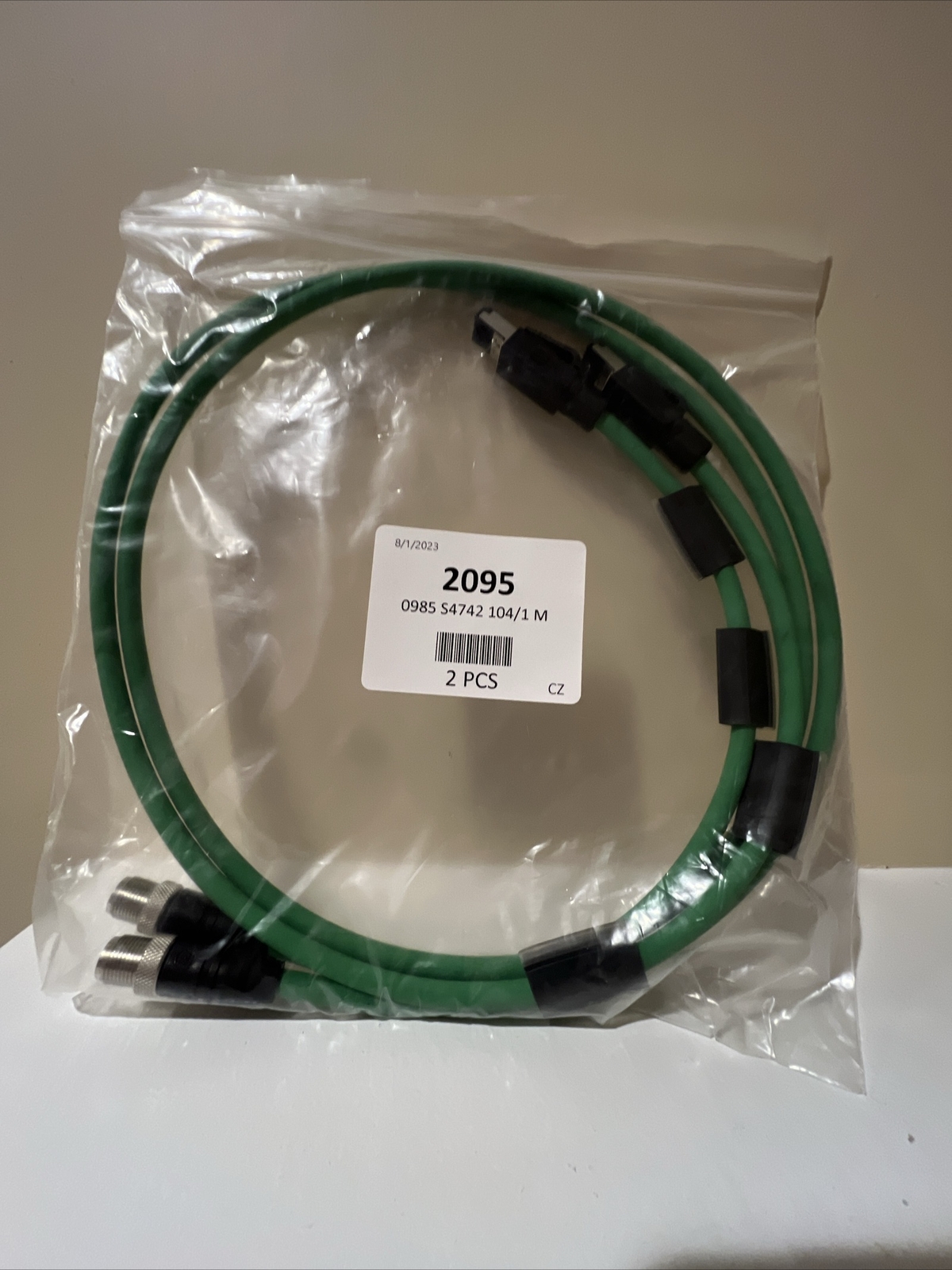 Lumberg 0985 S4742 104/1M CZ 2049 RJ45 to M12 D-Code Cable NEW 2-Pack