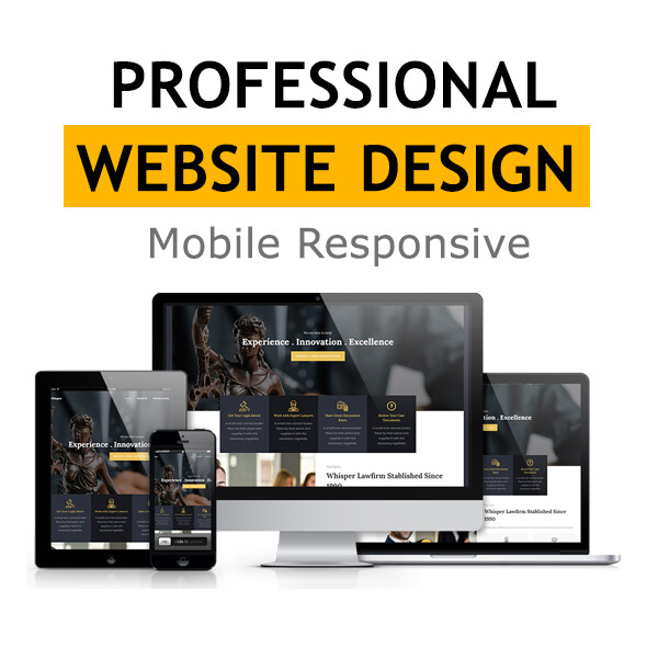 WORDPRESS WEBSITE – CUSTOM WEBSITE DESIGN – PROFESSIONAL + MOBILE RESPONSIVE