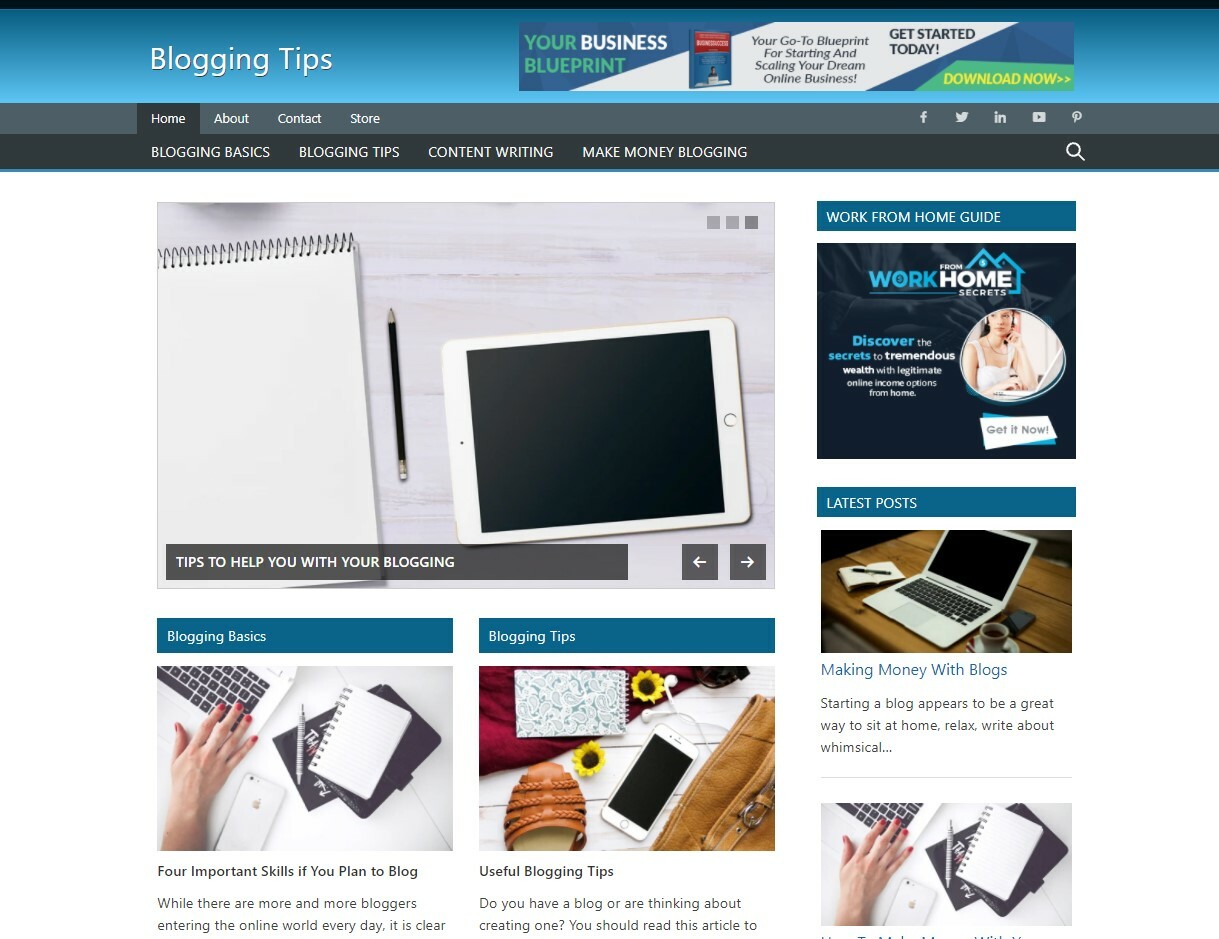 Ready Made Blogging Tips Automated Website – Earn Multi income streams