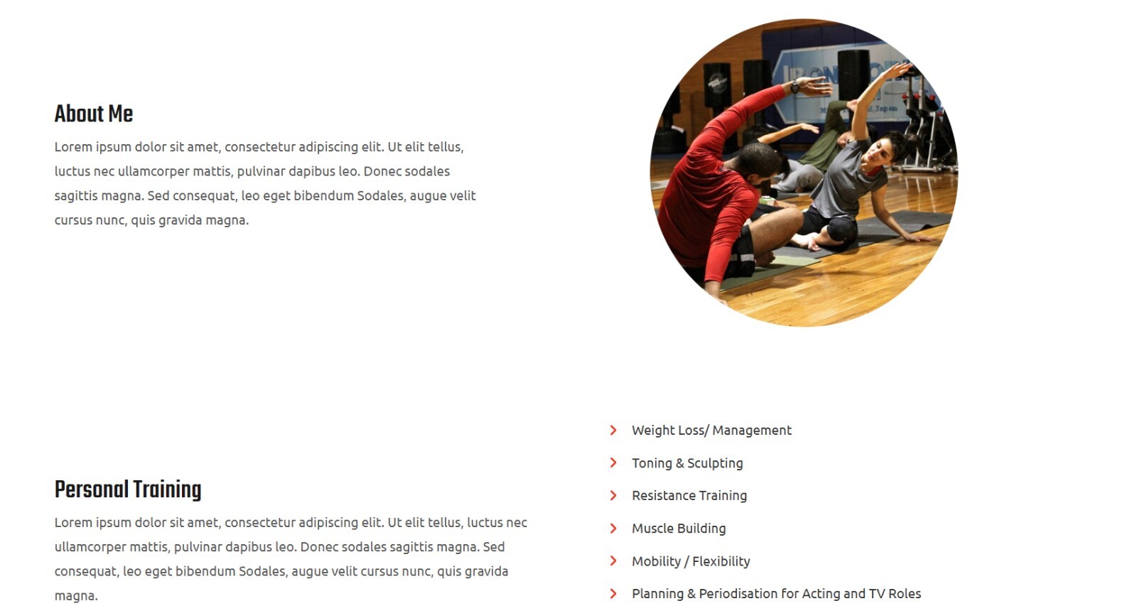 Custom WordPress Website – Gym/Wellness