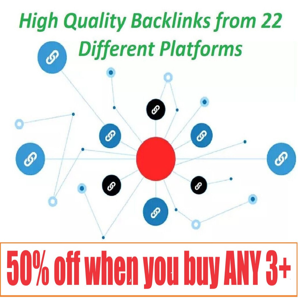 COMPLETE SEO PACK (Authority Backlinks from 22 platforms) Sold separate for $525