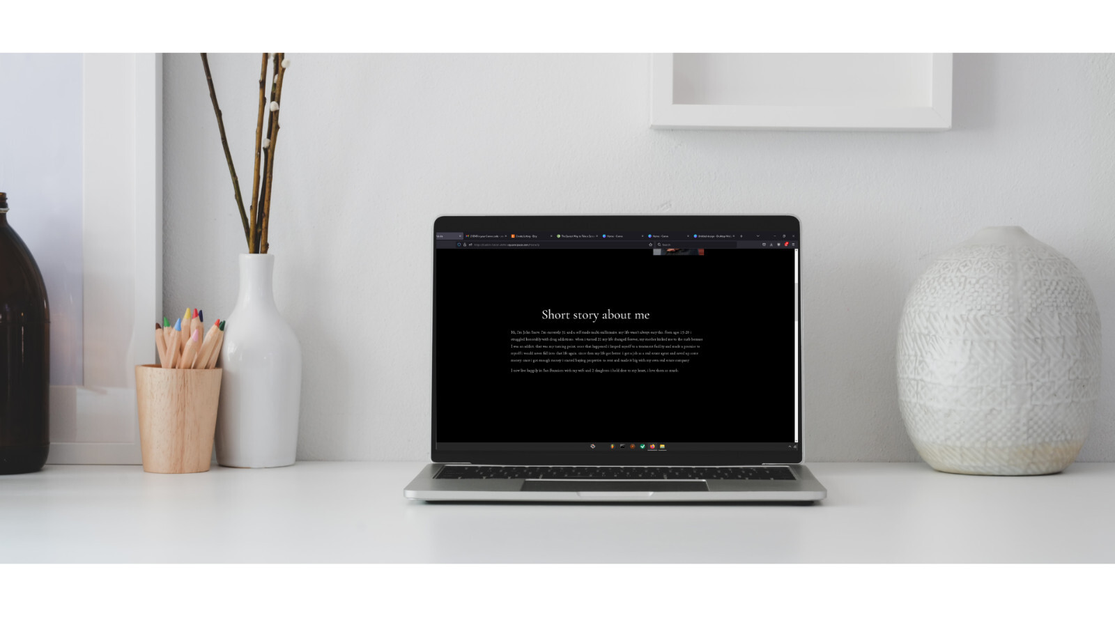 Squarespace website Template, Personal Website Template, Personal Bio Website.