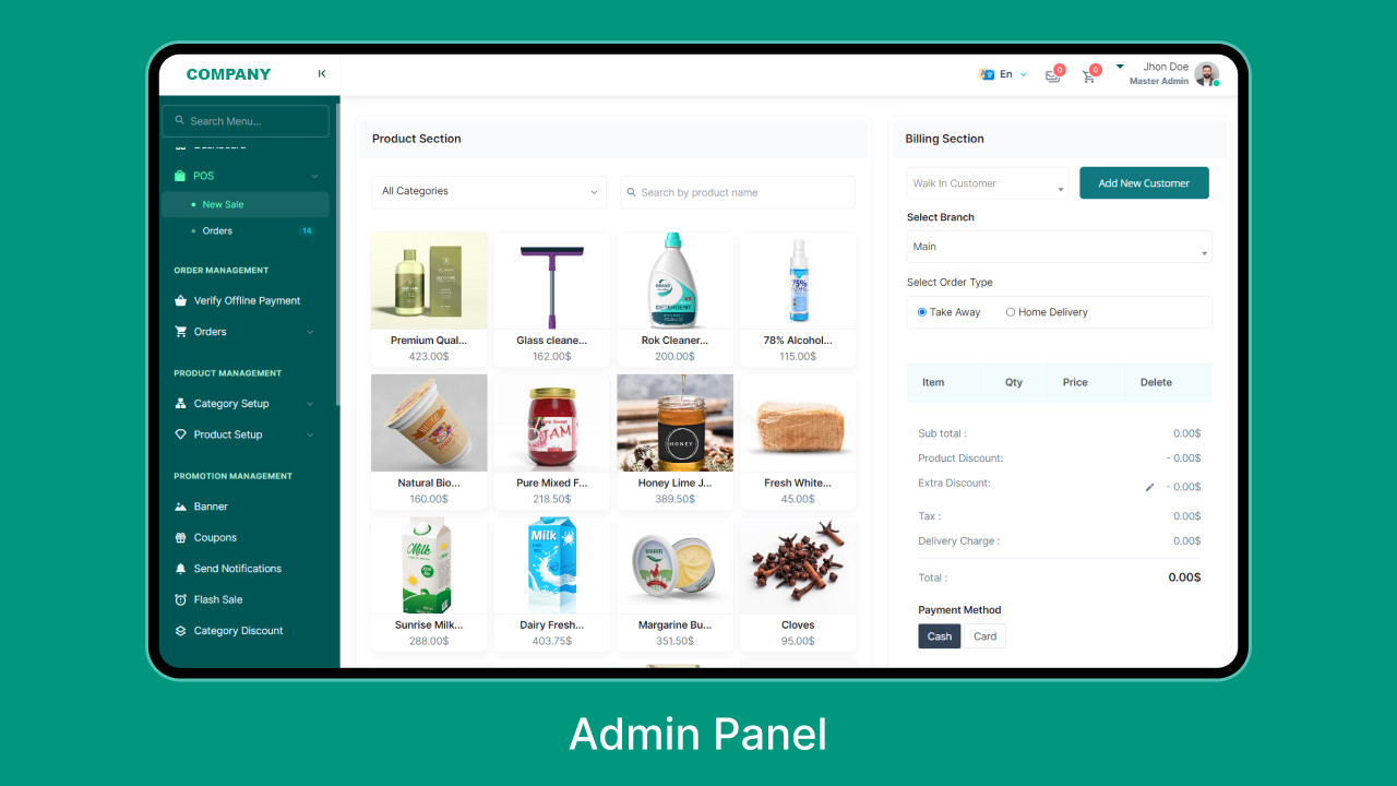 FreshDrop Flutter Multi-Branch Grocery, Pharmacy, eCommerce Delivery App + Web