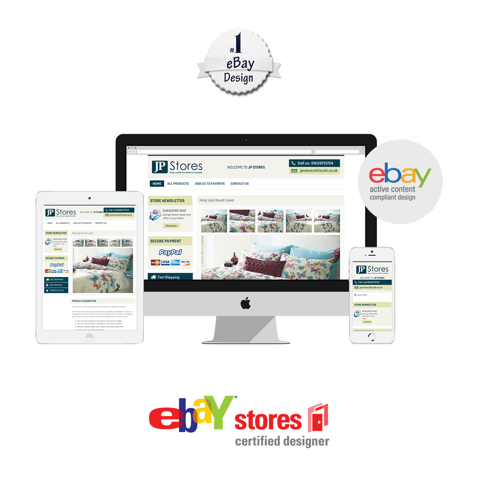 ebay Template, Store and Listing Template, eBay html template, FREE LOGO DESIGN